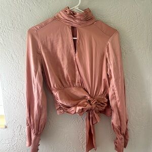 Pink Satin Blouse